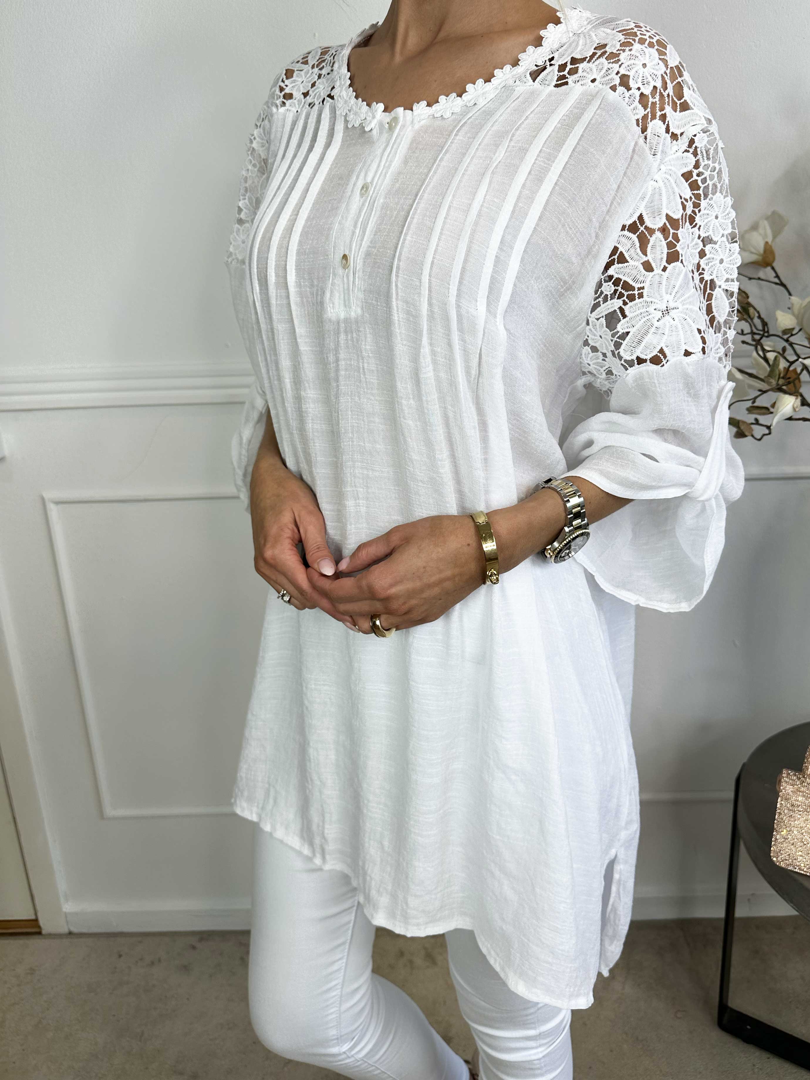 Juliette - Tunika med broderier i bomullsblandning